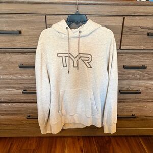 TYR Men's Heather White Hoodie Sweater